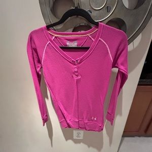 Under amour long sleeve pink top sz XS
